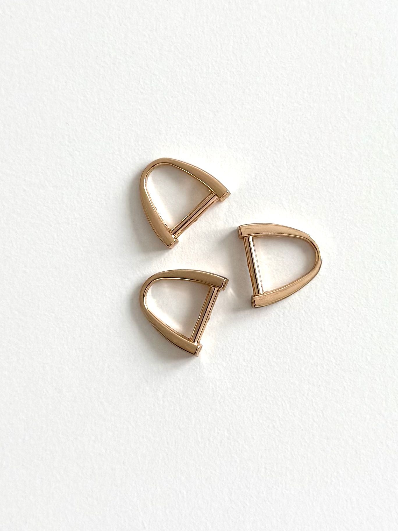 3/8" (10mm) Gold D-Rings