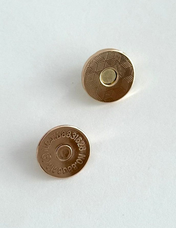 18mm Slim Gold Magnetic Snaps for Raffia Bags