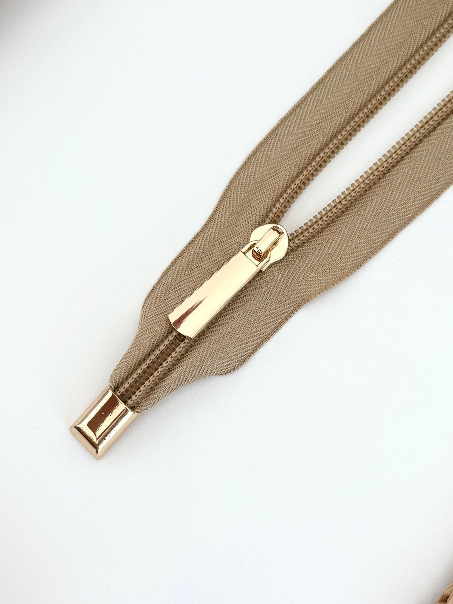 Light Gold & Khaki No. 5 Zipper