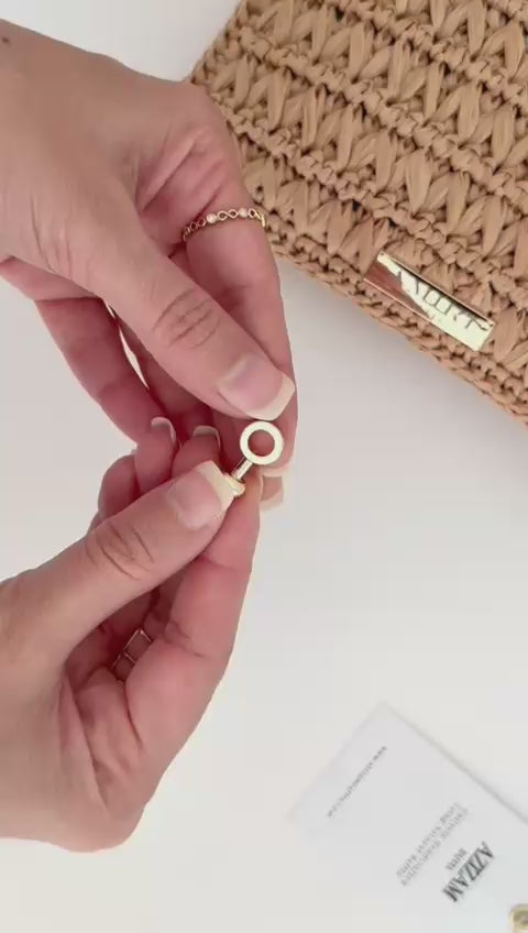 Gold Screw D-Ring Bag Chain Connector