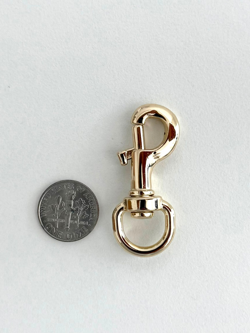 12mm Light Gold Bolt Bar Snap Swivel Hook