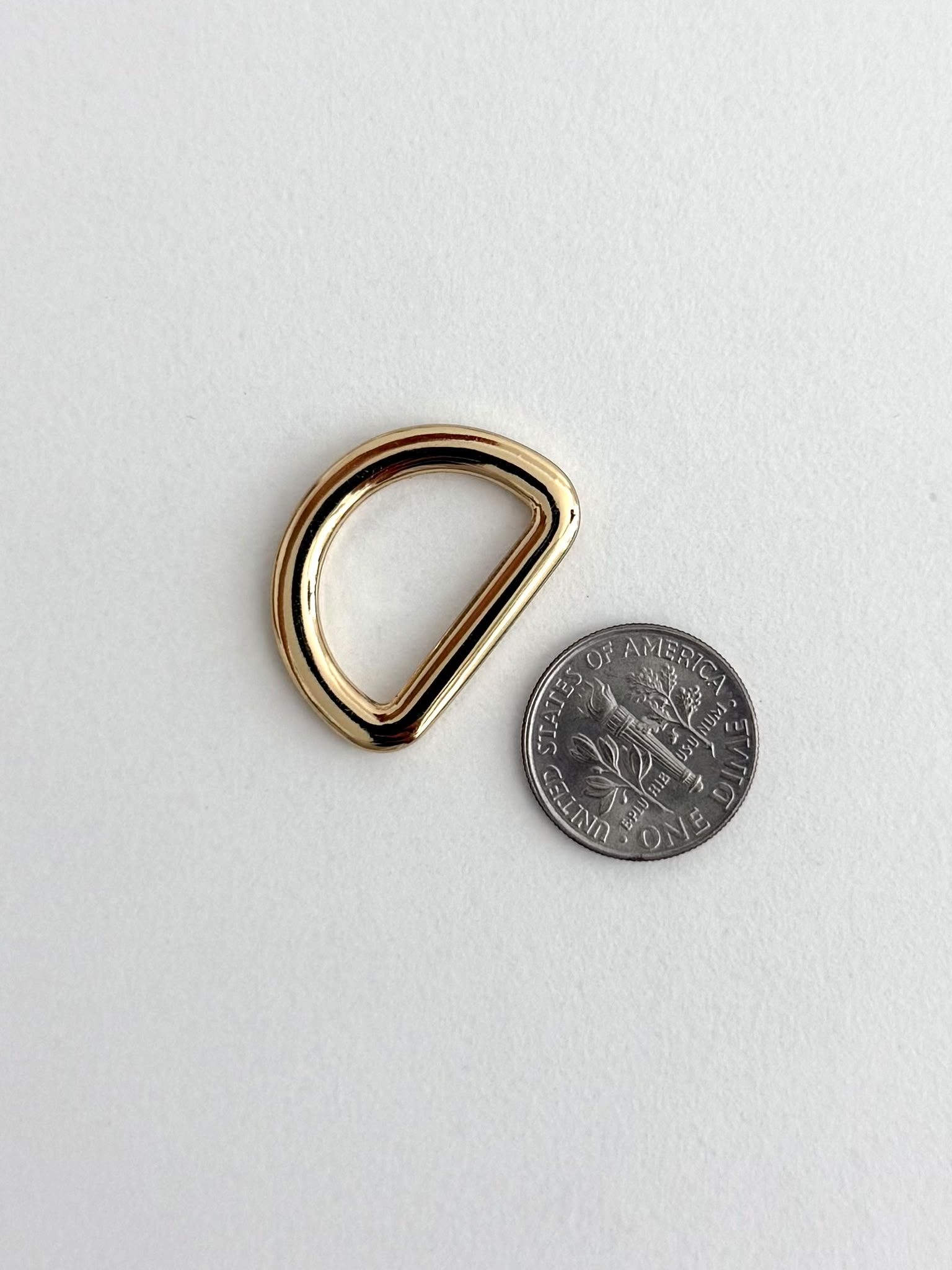 3/4" (19mm) Gold D-Ring