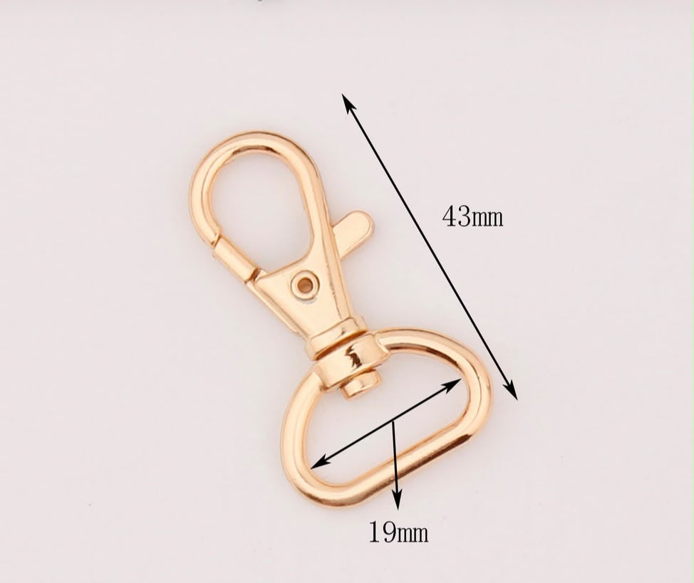 19mm Light Gold Swivel Snap Hook