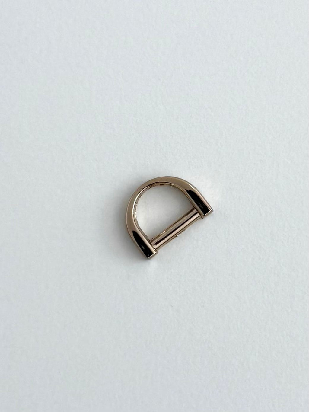 3/8" (9 mm) Light Gold D-Ring SHORT