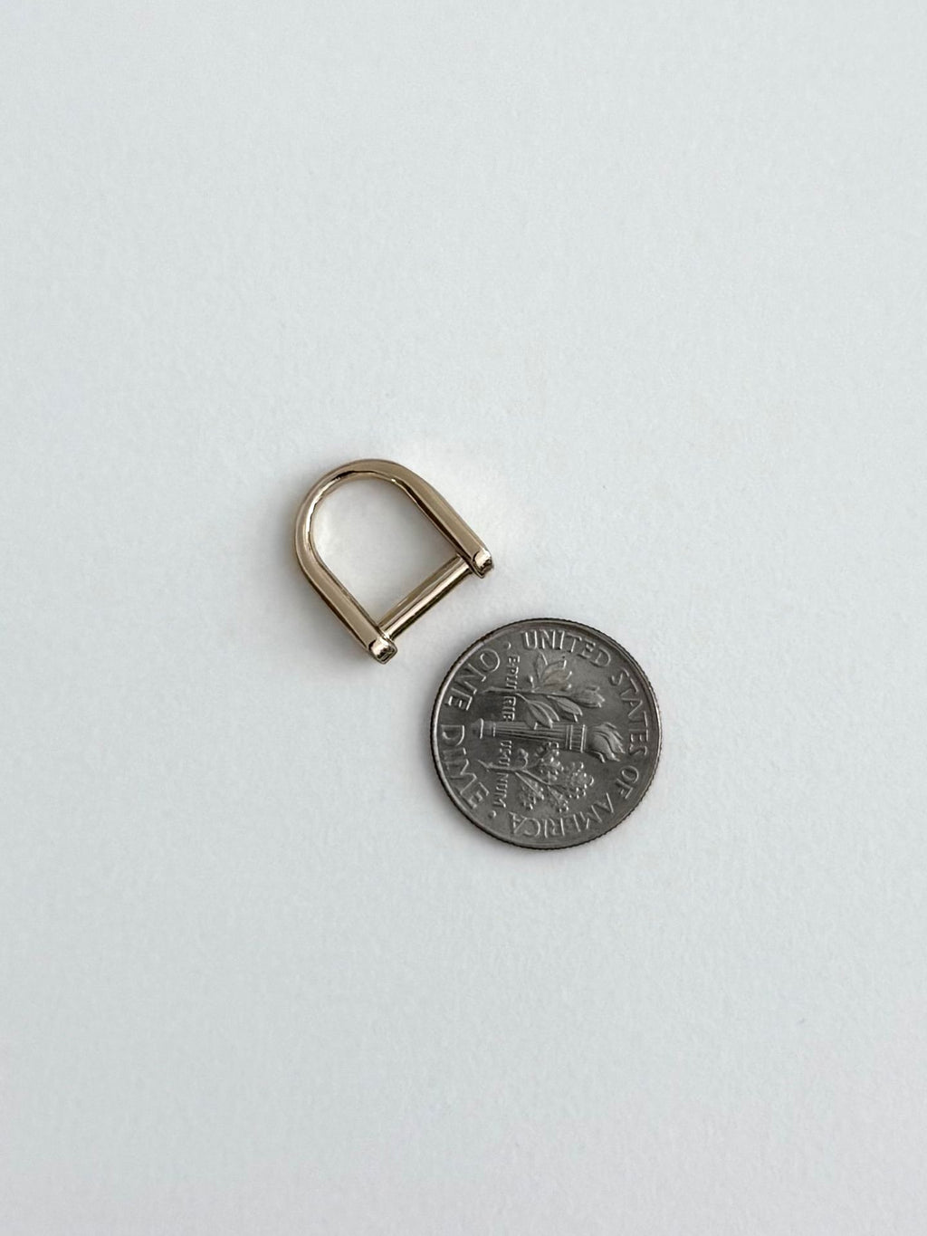 3/8" (9 mm) Light Gold D-Ring TALL
