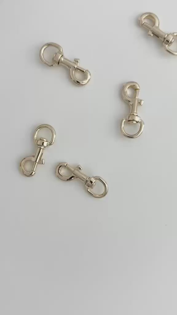 12mm Light Gold Bolt Bar Snap Swivel Hook