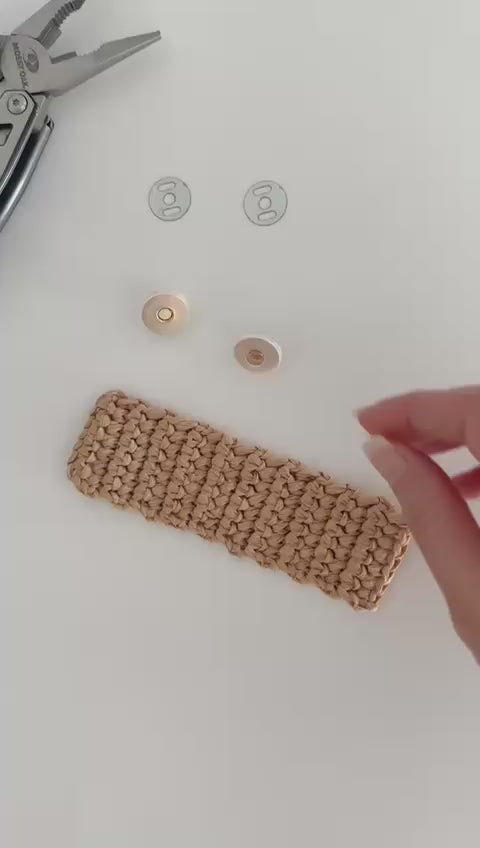 18mm Slim Gold Magnetic Snaps for Raffia Bags