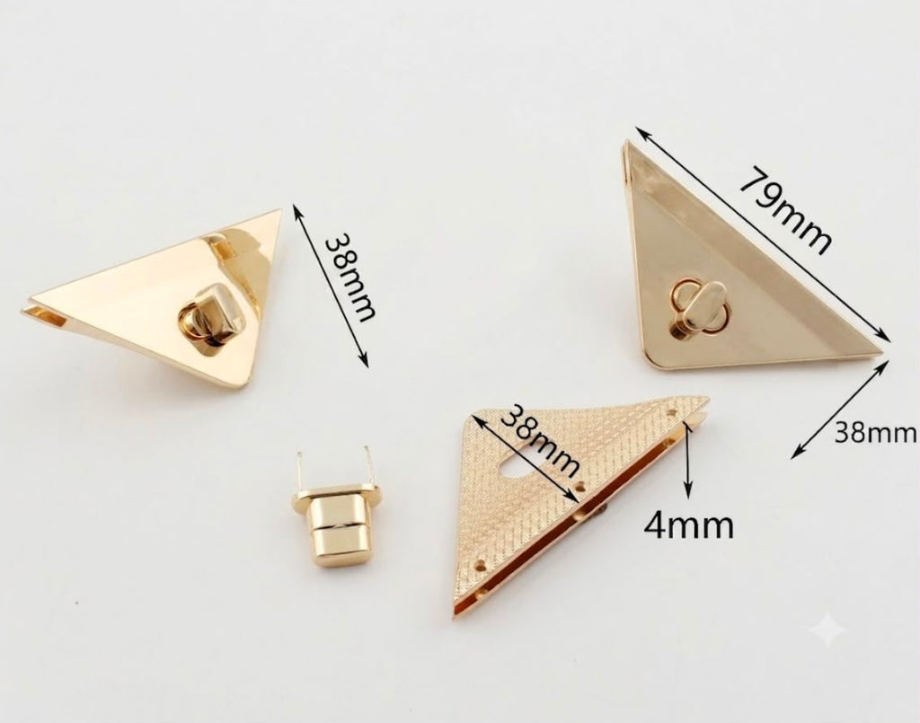 Purse Twist Lock – Gold