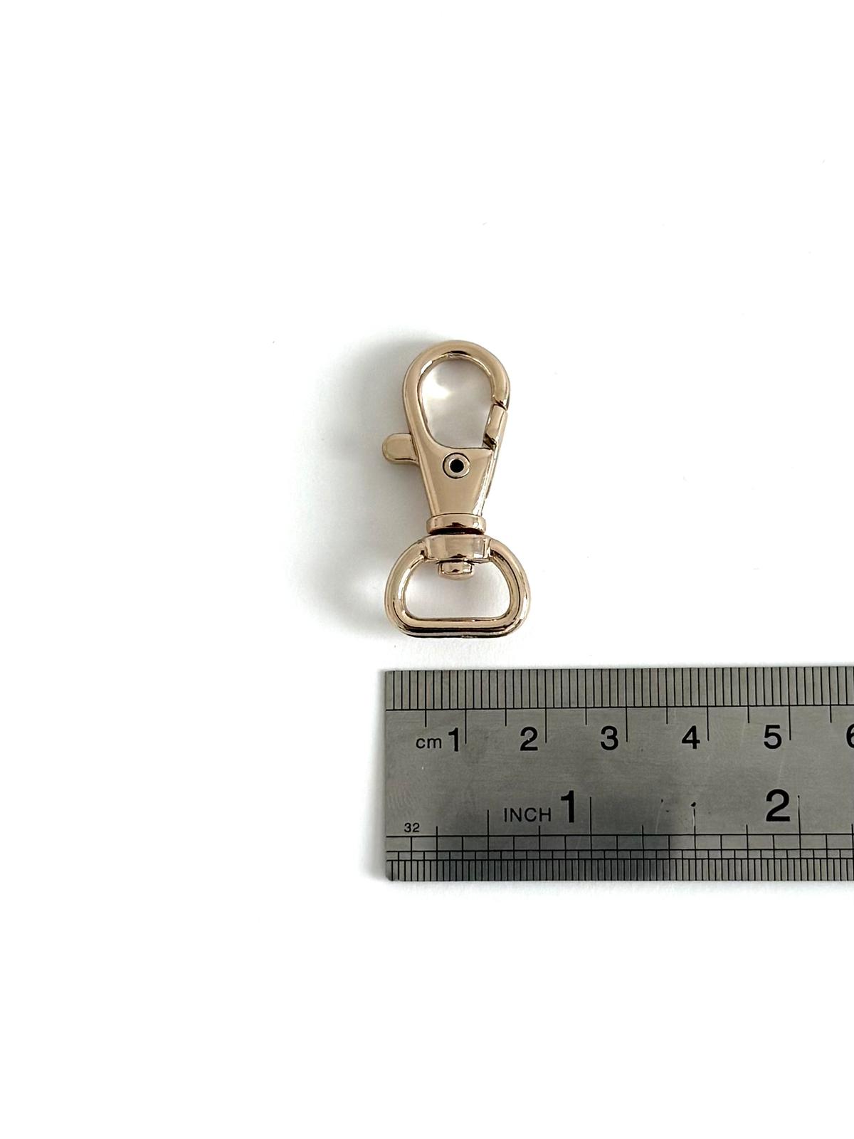 1/2" (13mm) Light Gold Swivel Snap Hook